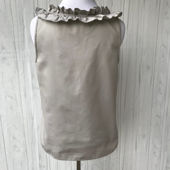 J. Crew Cotton Ruffle Tank - Stone Size- 6 - Picture 6 of 8